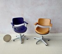 KIT - Unfinished 1-inch scale dollhouse desk chair or task chair with padded armrests PRICE is for each Set/kit