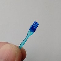 1:12 Dollhouse BBQ basting brush Faux silicone basting brush for kitchen or grilling REF Clear blue handle blue bristles PRICE is for EACH