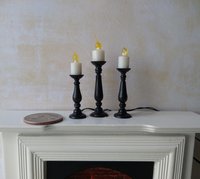 1:12 Dollhouse slender candlestick with flickering flame Battery operated light up candle battery operated candle REF Tallest