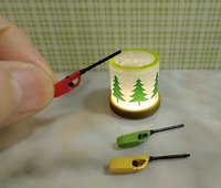 1:12 scale dollhouse holiday edition Candle lighter Click flame lighter NON-working Color options:red, green or golden Price is for EACH