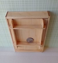 REERVED 1:12 Dollhouse miniature Murphy bed in solid hard maple Full/double fold-down bed Wall bed with shelving multi-function dolls bed