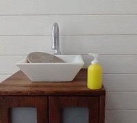 1:12 Dollhouse miniature hand soap or hand lotion Price is for EACH unit REF Yellow