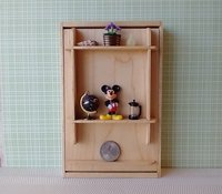 REERVED 1:12 Dollhouse miniature Murphy bed in solid hard maple Full/double fold-down bed Wall bed with shelving multi-function dolls bed