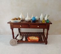 1:12 miniature faux stoneware baking dish Casserole baking dish for autumn or thanksgiving