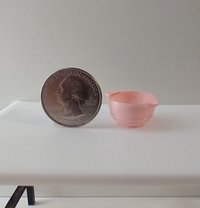 1:12 Dollhouse miniature mixing bowl REF Pink