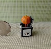 1-inch scale miniature Jack in the box Halloween decor or Kids room accessory