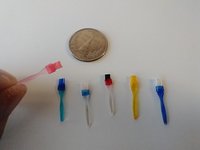 1:12 Dollhouse BBQ basting brush Faux silicone basting brush for kitchen or grilling REF Blue handle white bristles PRICE is for EACH