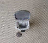 1:12 Dollhouse kitchen trash can in white finish with black pedal hinged silvery lid Modern styled trash can Kitchen garbagge can