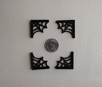 1:12 scale spider web corners Halloween corner spider web decors PRICE is for ONE PAIR