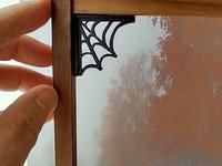 1:12 scale spider web corners Halloween corner spider web decors PRICE is for ONE PAIR