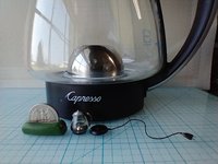 1:12 Dollhouse miniature electric kettle See-thru/ faux glass kettle Electric tea kettle with cord attached to base - NON-working