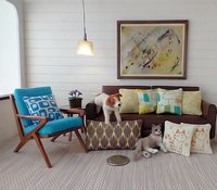 1:12 dollhouse MCM themed sofa cushion with multi-color geometric shapes REF multi color geo Price is for EACH unit