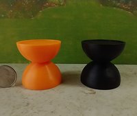 1:12 scale dollhouse mid-century style drum accent end table with removable top Color options: Orange or black Price is for EACH