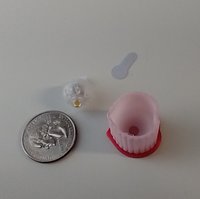 1:12 Dollhouse miniature heart shaped candle sleeve or battery lighted candle holder REF Fluted heart