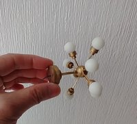 RESERVED for Sherryl.  1:12 Dollhouse mid-century inspired space age orbit chandelier Atomic age MCM 8-light ceiling light