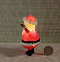 Miniature light up Santa Claus holiday decor Battery operated lighted Santa figurine Christmas display