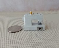 1:12 scale dollhouse miniature light up sewing machine with power cord, foot pedal + 1 spool NON-working