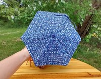 1:12 Dollhouse miniature patio umbrella - openable and detachable from a weighted stand
