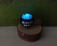 1:12 scale dollhouse battery operated cauldron light with morphing colors Witch's brew cauldron light Mini Halloween decor PRICE is for ONE unit