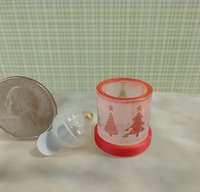 1:12 Dollhouse miniature fall candle sleeve or battery lighted candle holder REF Multi-colored trees