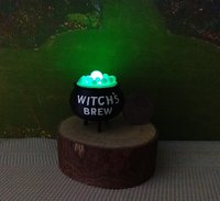 1:12 scale dollhouse battery operated cauldron light with morphing colors Witch's brew cauldron light Mini Halloween decor PRICE is for ONE unit