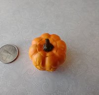 Battery operated miniature light up Jack-O-Lantern Pumpkin LED light for Halloween No external wires REF Triangle eyes
