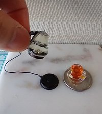 1:12 Dollhouse miniature electric kettle See-thru/ faux glass kettle Electric tea kettle with cord attached to base - NON-working