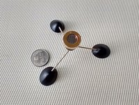 RESERVED 1:12 Dollhouse miniature mid-century modern curvilinear chandelier MCM 3-light ceiling light Battery operated LED miniature lamp