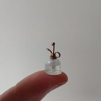 1:12 Dollhouse miniature retro spray bottle half filled with faux water Plant mister in vintage style REF Clear Price is for EACH