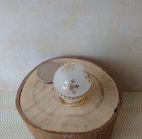 1:12 Dollhouse holiday light up globe ornament Free standing frosted globe Christmas ornament Battery operated holiday light REF Golden snowflakes