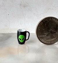 1:12 Dollhouse miniature alien mug Halloween mugs PRICE is for ONE REF Alien