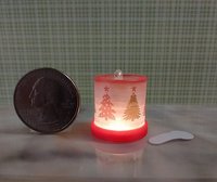 1:12 Dollhouse miniature fall candle sleeve or battery lighted candle holder REF Multi-colored trees