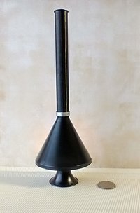RESERVED 1:12 Dollhouse miniature Mid century modern free standing fireplace MCM Black fireplace inspired by Malm fireplace Retro fireplace REF Black