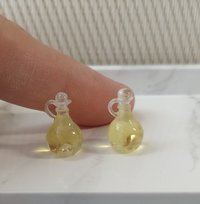 1:12 Dollhouse cooking oil dispenser  faux glass cruet olive oil dispenser with clear stopper PRICE is for EACH