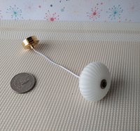 1:12 scale dollhouse MCM styled pendant light Cocoon ceiling light Battery operated mid-century inspired light REF Bubble