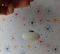 1:12 scale dollhouse MCM styled pendant light Cocoon ceiling light Battery operated mid-century inspired light REF Bubble