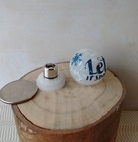 1:12 Dollhouse holiday light up globe ornament Free standing frosted globe Christmas ornament Battery operated holiday light REF Let it snow