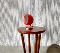 1:12 scale dollhouse mid-century style ball clock Non-working REF Orange