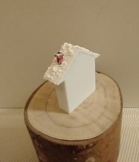 1:12 Dollhouse advent calendar with JOY sign above the twenty-four openable drawers REF Mere JOY