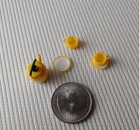 1:12 Dollhouse yellow teapot and cups set Mid-century modern themed tea set of the 70s MCM teapot set