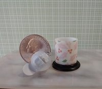 1:12 Dollhouse miniature fall candle sleeve or battery lighted candle holder REF Holly
