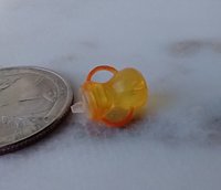 1:12 Dollhouse miniature sippy cup with easy grip handles REF Orange