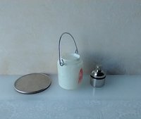 1:12 Dollhouse Halloween Mason jar inspired light DIY styled Halloween light White jar light with vampire lips REF Vampire n white