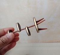 1:12 Dollhouse mid-century style plant stand Formica 4-tiered plant stand or display stand REF coral top Plants n accessories NOT included