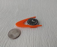 1:12 Dollhouse orange boomerang wall clock Mid-century styled atomic wall clock