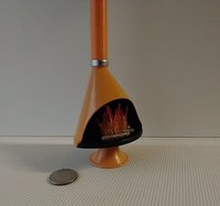 1:12 Dollhouse miniature Mid century modern free standing fireplace MCM orange fireplace inspired by Malm fireplace Retro fireplace REF orange