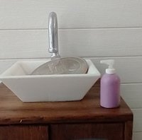 1:12 Dollhouse miniature hand soap or hand lotion Price is for EACH unit REF Light purple