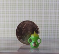 1:12 Dollhouse miniature holiday-themed sippy cup with easy grip handles REF Apple green lid, Christmas tree, snowflakes