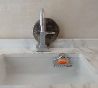 1:12 Dollhouse kitchen sink sponge holder with faux suction cup comes with one orange sponge PRICE is for each set