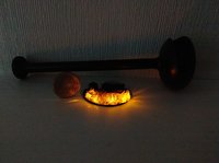 1:12 Dollhouse miniature hanging modern fireplace with battery operated flickering insert REF Black